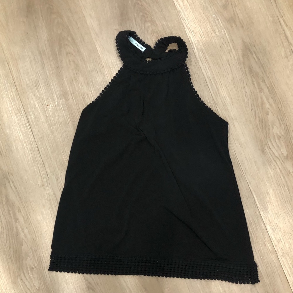 Black high neck tank